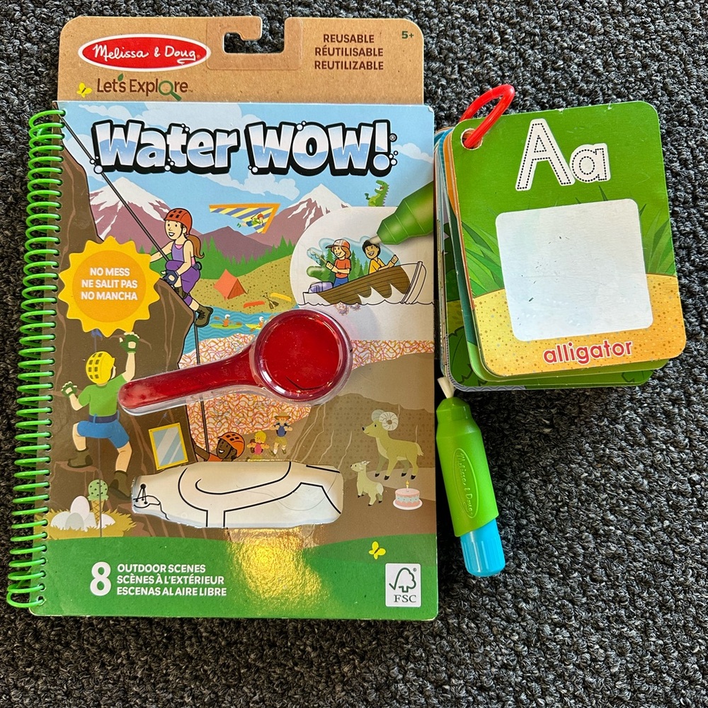 Melissa & Doug Water WOW! Outdoor Scenes Activity Book and alphabet ring